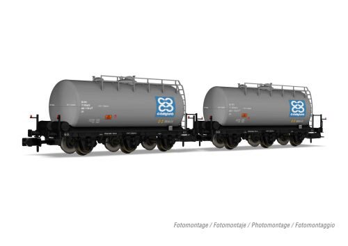 Arnold HN6612 RENFE 2er-Set 3-achsiger Kesselwagen CAMPSA  Ep.IV (blau logo mit 4x Cs)